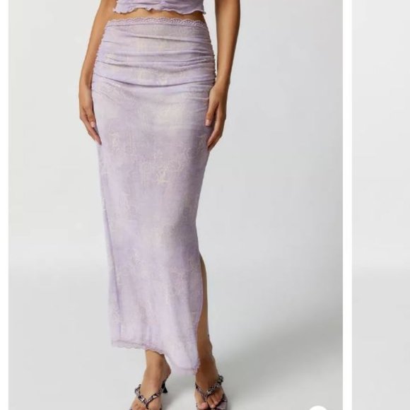 NWT Out From Under Violet Purple Sheer Maxi Skirt - Picture 3 of 8